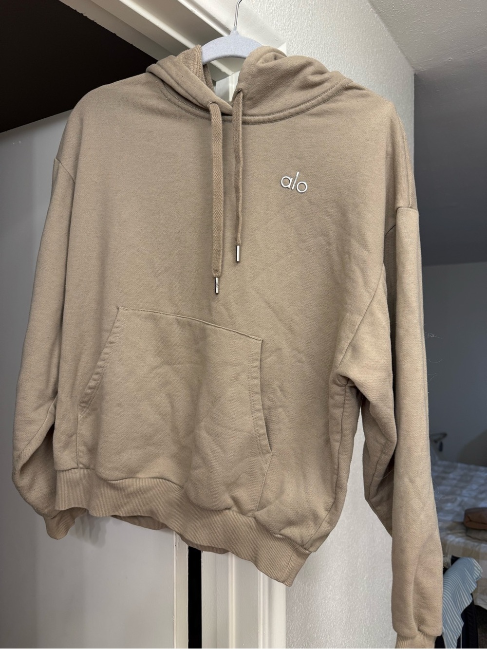 ALO Yoga woman Hoodie Sweatshirt in Taupe